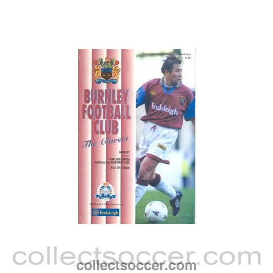 1995 - Burnley v Carlisle United official programme 02/12/1995