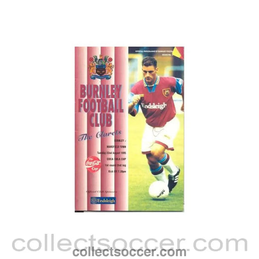 1995 - Burnley v Mansfield Town official programme 22/08/1995
