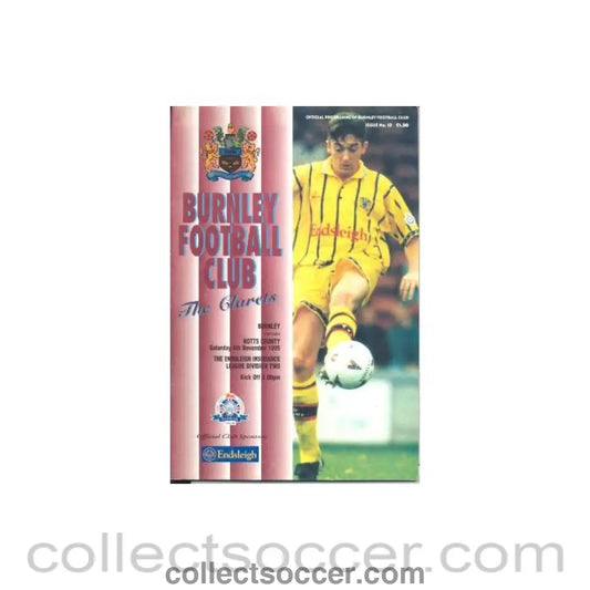 1995 - Burnley v Notts County official programme 04/11/1995