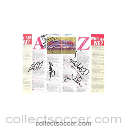 1995 - Burnley v Portsmouth official programme 22/04/1995 multi - signed - Collect Soccer