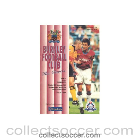 1995 - Burnley v Swansea City official programme 30/09/1995