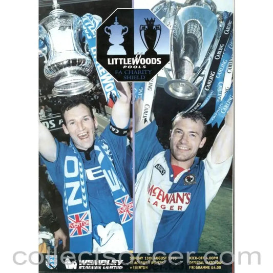 1995 Charity Shield Programme Blackburn Rovers v Everton - Collect Soccer