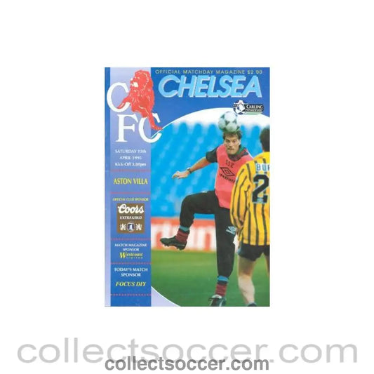 1995 - Chelsea v Aston Villa official programme 15/04/1995