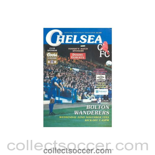1995 - Chelsea v Bolton Wanderers official programme 22/11/1995