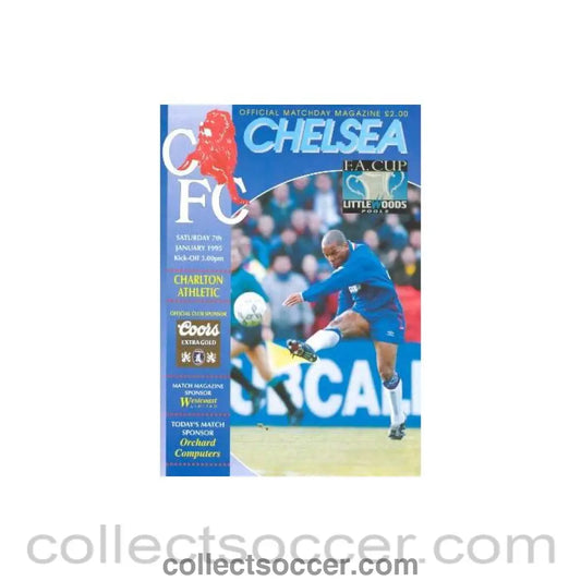 1995 - Chelsea v Charlton Athletic official programme 07/01/1995