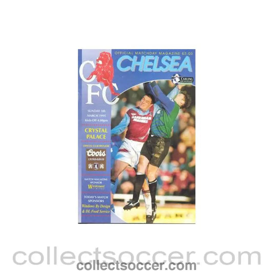 1995 - Chelsea v Crystal Palace official programme 05/03/1995