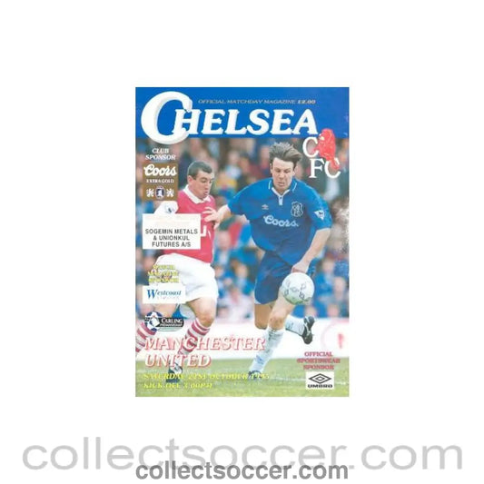 1995 - Chelsea v Manchester United official programme 21/10/1995