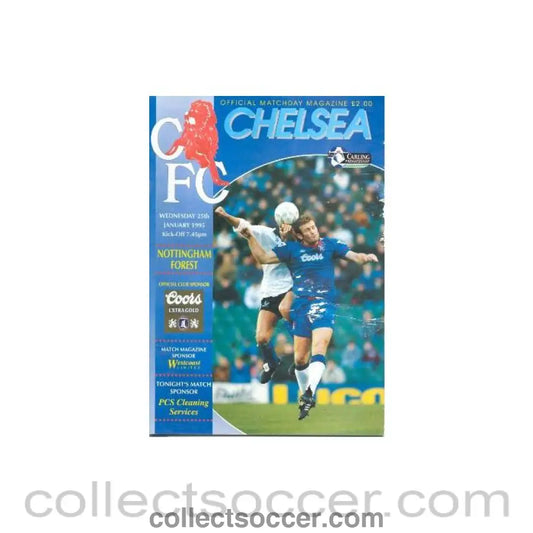 1995 - Chelsea v Nottingham Forest official programme 25/01/1995