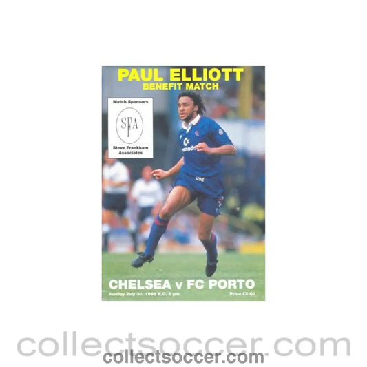 1995 - Chelsea v Porto official programme 30/07/1995 Paul Elliott Benefit Match