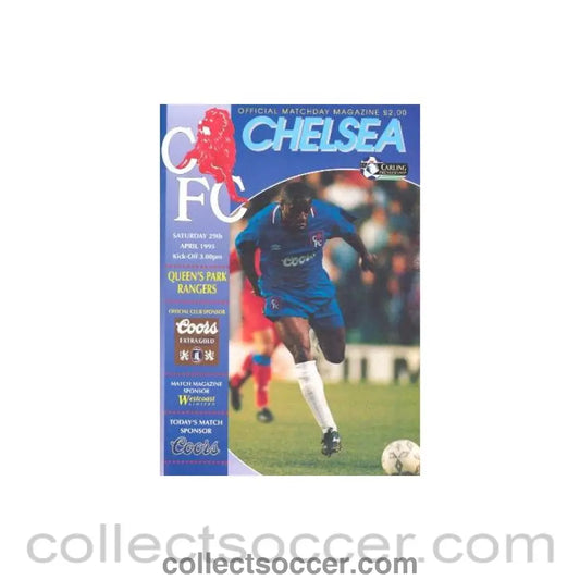 1995 - Chelsea v Queen’s Park Rangers official programme 29/04/1995