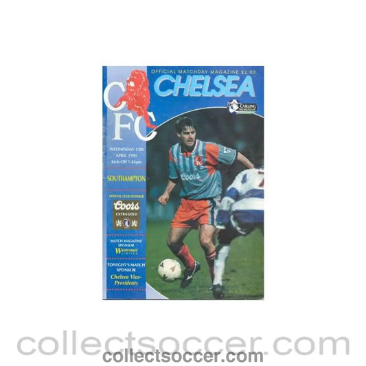1995 - Chelsea v Southampton official programme 12/04/1995