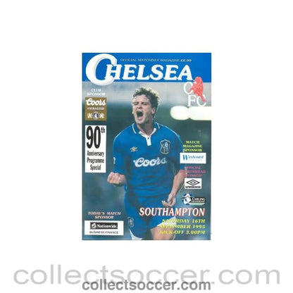 1995 - Chelsea v Southampton official programme 16/09/1995 - Collect Soccer