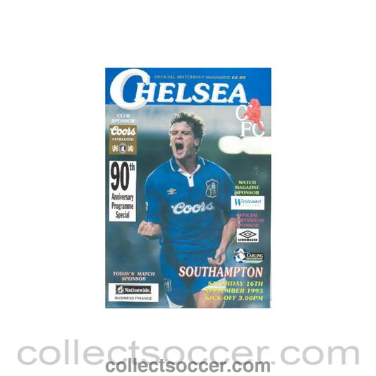 1995 - Chelsea v Southampton official programme 16/09/1995