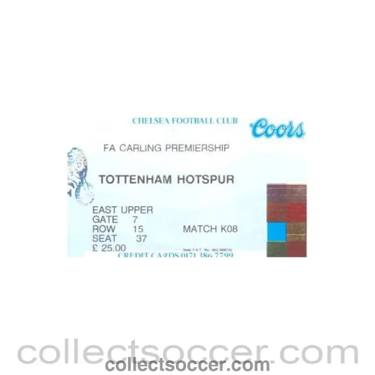 1995 - Chelsea v Tottenham Hotspur ticket 25/11/1995 - Collect Soccer