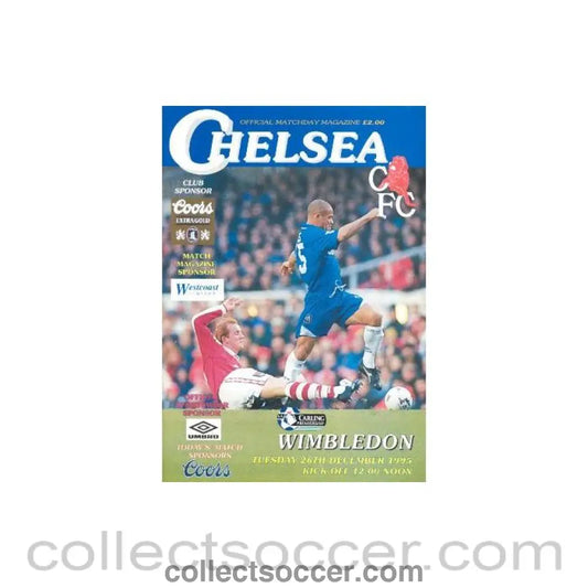 1995 - Chelsea v Wimbledon official programme 26/12/1995