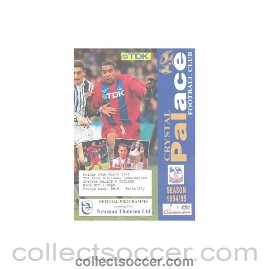 1995 - Crystal Palace vChelsea official programme 24/03/1995