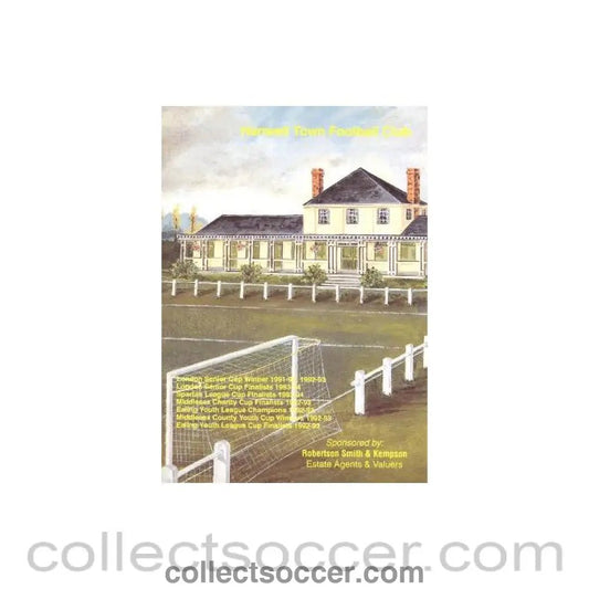 1995 - Hanwell Town vChelsea official programme 07/02/1995 - Collect Soccer