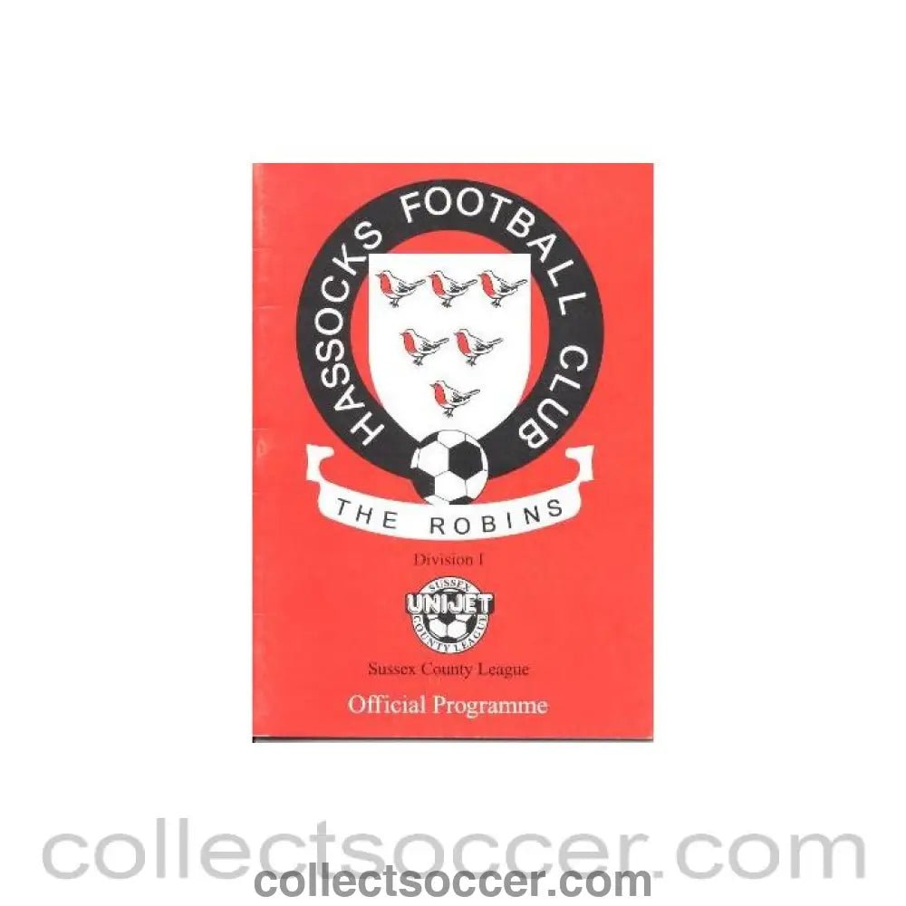 1995 - Hassocks vChelsea official programme 03/10/1995 friendlt match - Collect Soccer