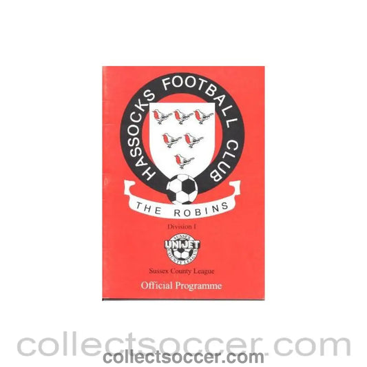 1995 - Hassocks vChelsea official programme 03/10/1995 friendlt match - Collect Soccer