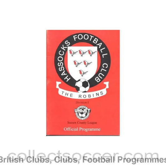 1995 - Hassocks vChelsea official programme 03/10/1995 friendlt match