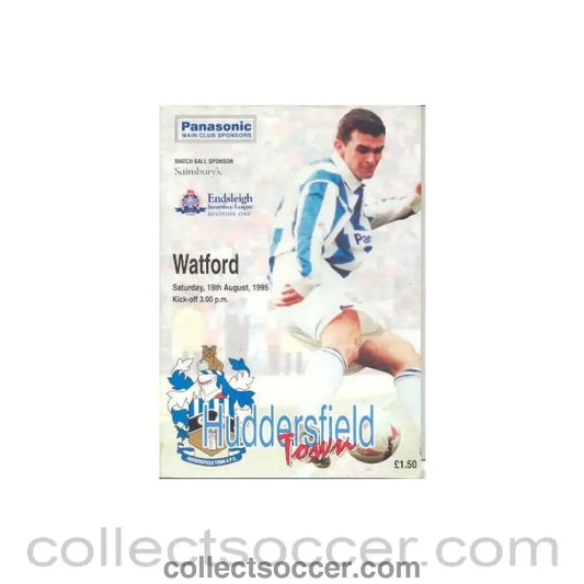 1995 - Huddersfield Town v Watford official programme 19/08/1995 League - Collect Soccer