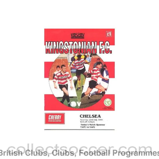 1995 - Kingstonian vChelsea official programme 22/07/1995