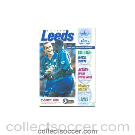 1995 - Leeds United v Aston Villa official programme 26/08/1995 - Collect Soccer
