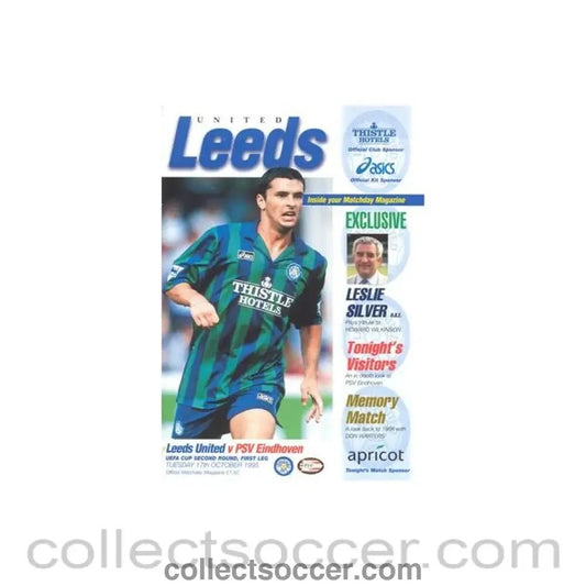 1995 - Leeds United v Eindhoven official programme 17/10/1995 UEFA Cup - Collect Soccer