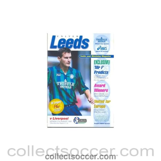 1995 - Leeds United v Liverpool official programme 21/08/1995 - Collect Soccer