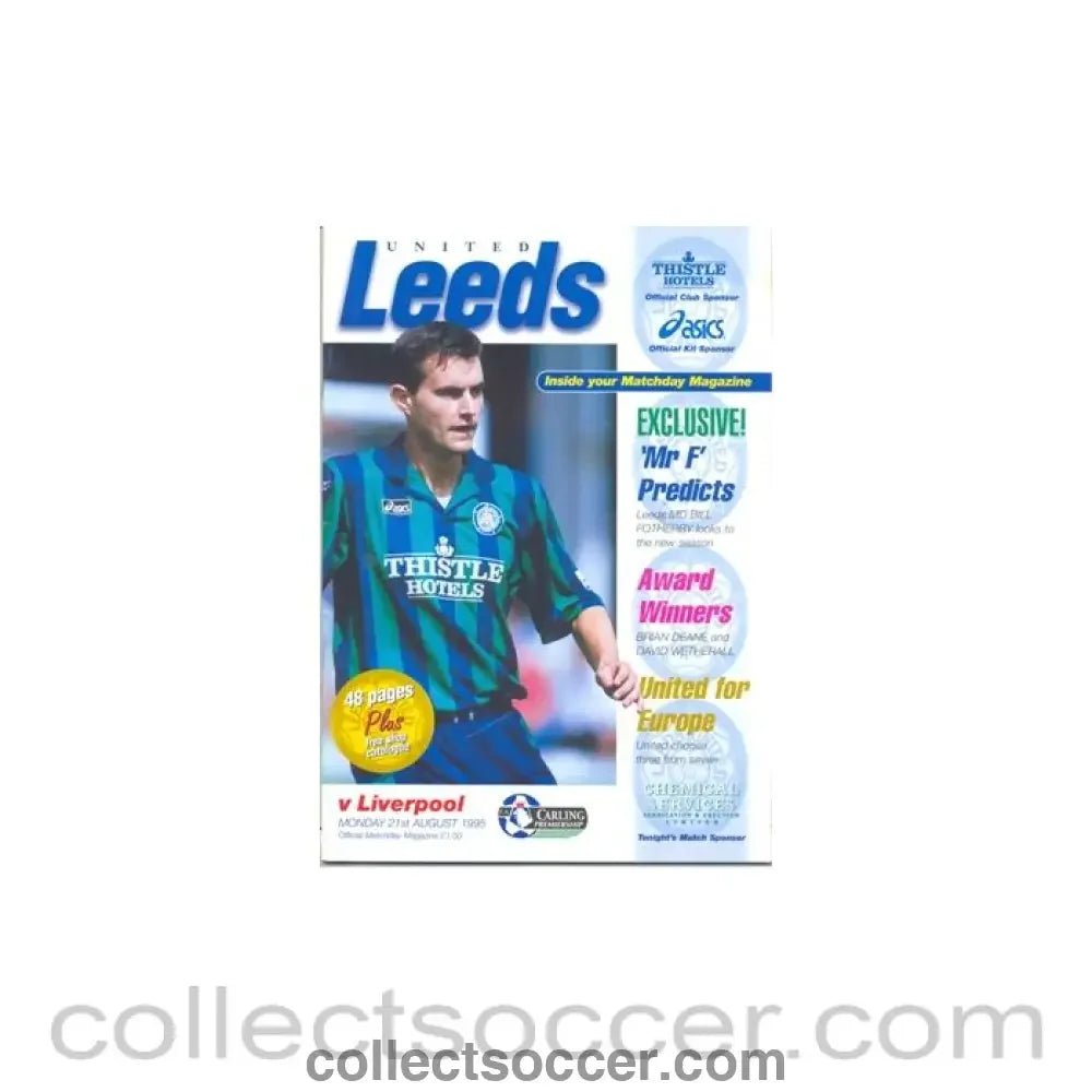 1995 - Leeds United v Liverpool official programme 21/08/1995 - Collect Soccer