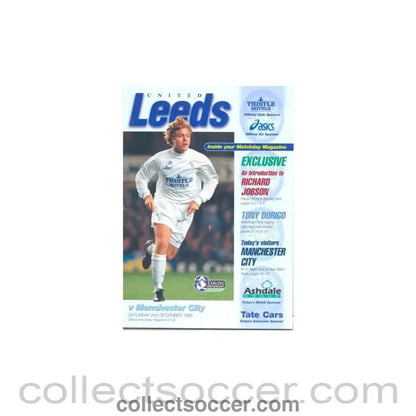 1995 - Leeds United v Manchester City official programme 02/12/1995 - Collect Soccer