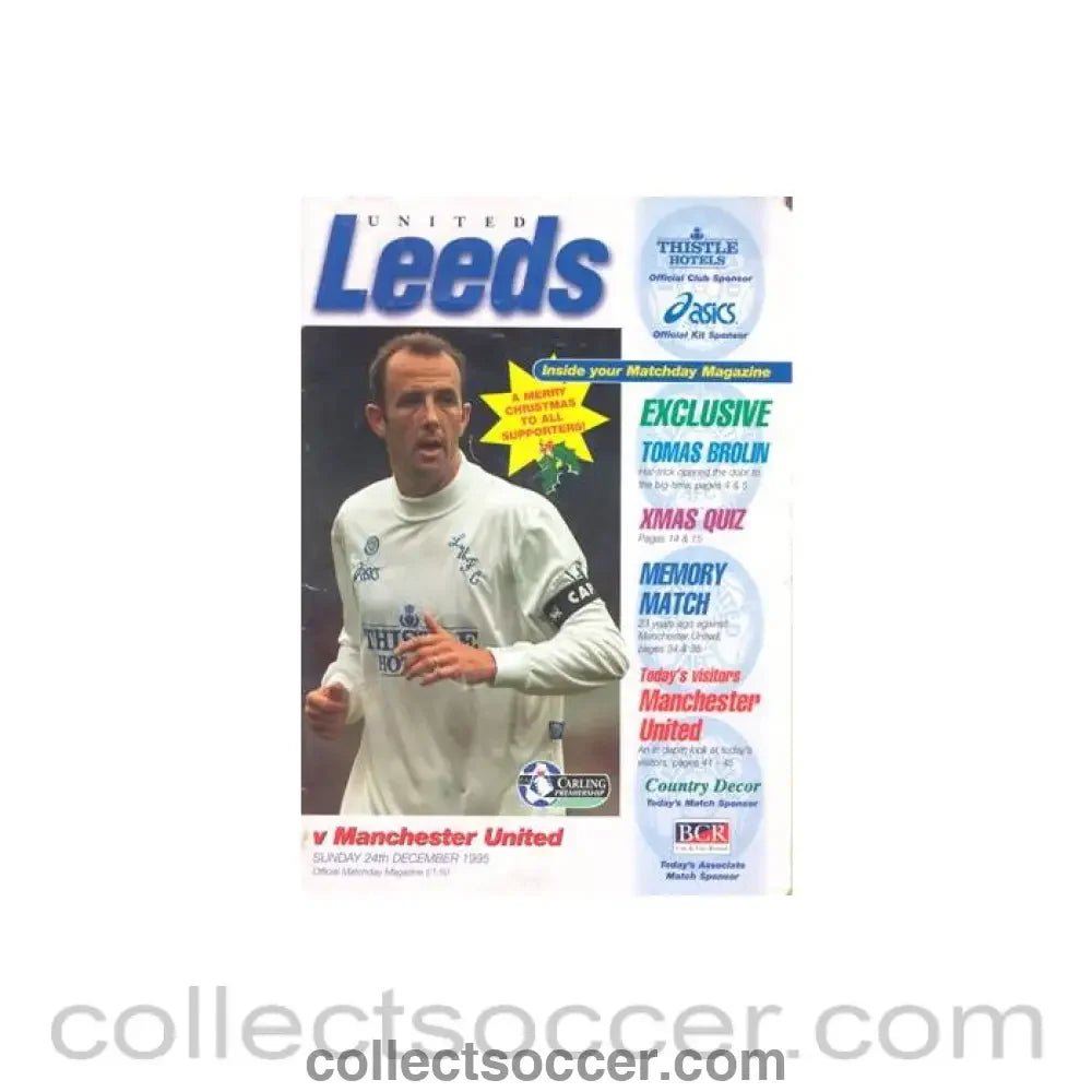 1995 - Leeds United v Manchester United official programme 24/12/1995 Premier League - Collect Soccer
