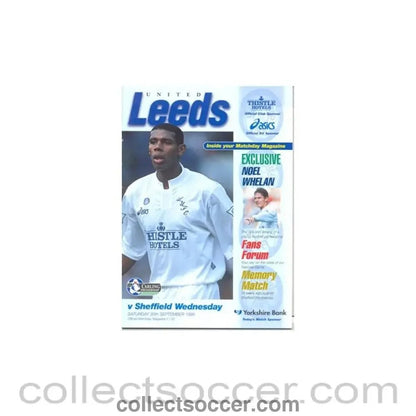 1995 - Leeds United v Sheffield Wednesday official programme 30/09/1995 - Collect Soccer
