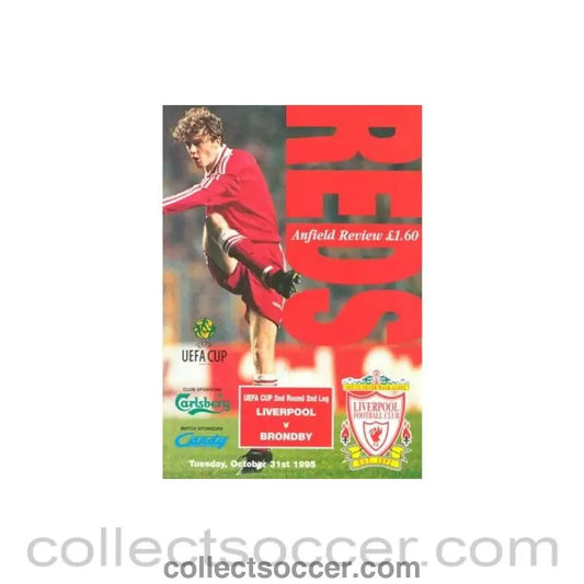 1995 - Liverpool v Brondby official programme 31/10/1995 UEFA Cup - Collect Soccer