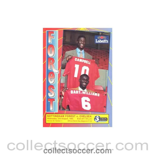 1995 - Nottingham Forest vChelsea official programme 23/08/1995 F.A. Carling Premiership