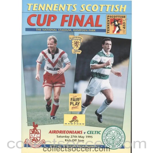 1995 Scottish Cup Final Airdrieonians v Celtic Official Football Programme - Collect Soccer