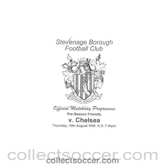 1995 - Stevenage Borough vChelsea official programme 10/08/1995