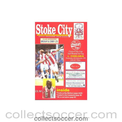 1995 - Stoke City vChelsea official programme 20/09/1995 - Collect Soccer