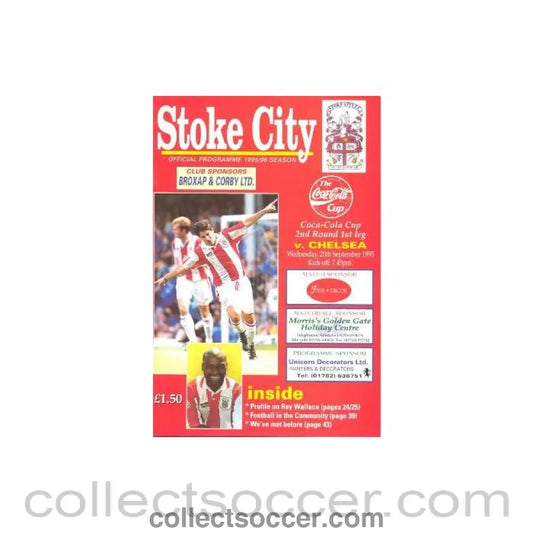 1995 - Stoke City vChelsea official programme 20/09/1995