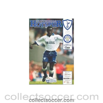 1995 - Tottenham Hotspur v Leeds United official programme 09/09/1995 F.A. Carling Premiership - Collect Soccer