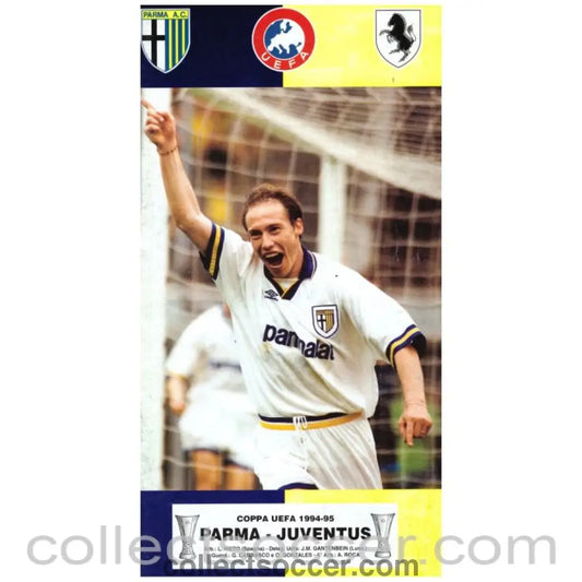 1995 UEFA Cup Final Official Programme Parma v Juventus 1st leg - Collect Soccer