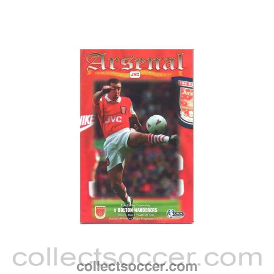1996 - Arsenal v Bolton Wanderers official programme 05/05/1996 Carling Premiership