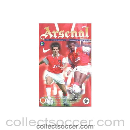1996 - Arsenal v Borussia Monchengladbach official programme 10/09/1996 - Collect Soccer