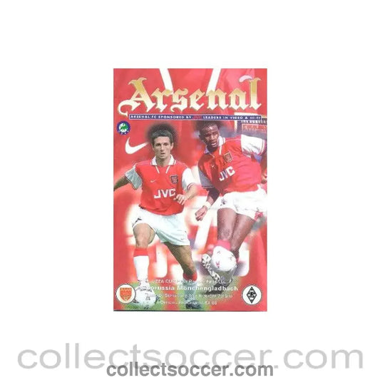 1996 - Arsenal v Borussia Monchengladbach official programme 10/09/1996