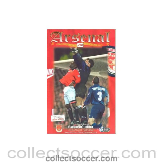 1996 - Arsenal v Newcastle United official programme 23/03/1996 Carling Premiership