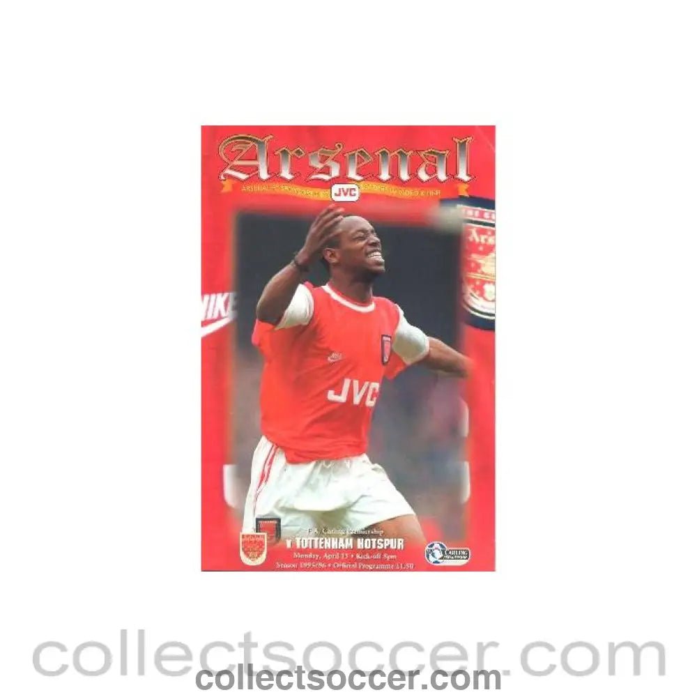 1996 - Arsenal v Tottenham Hotspur official programme 15/04/1996 Carling Ptemiership - Collect Soccer