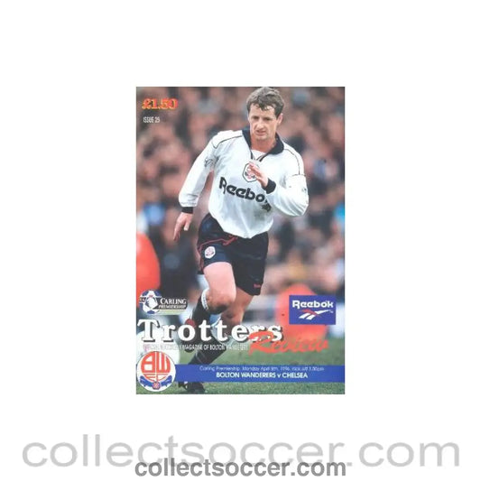 1996 - Bolton Wanderers vChelsea official programme 08/04/1996