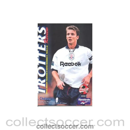 1996 - Bolton Wanderers vChelsea official programme 22/10/1996 Coca Cola Cup - Collect Soccer