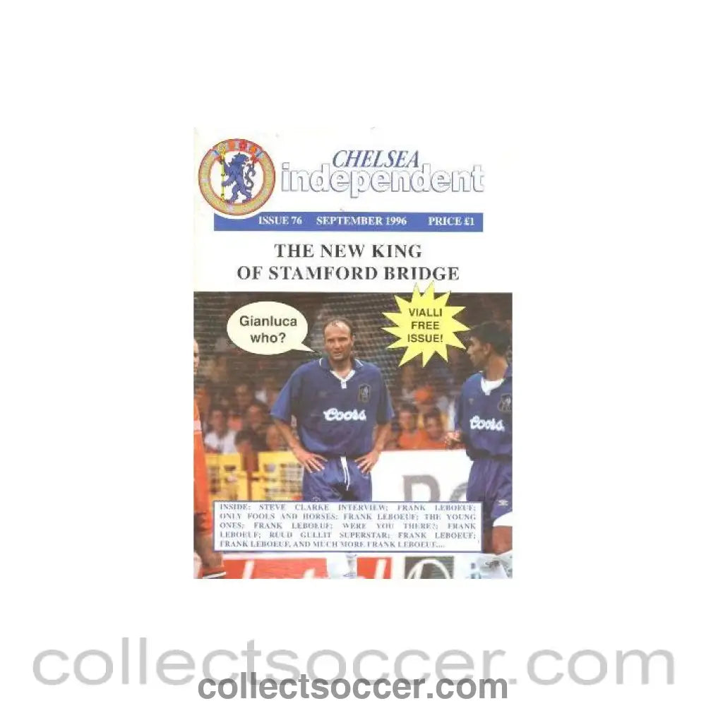 1996 - Chelsea Independent Fanzine No:76 of September 1996