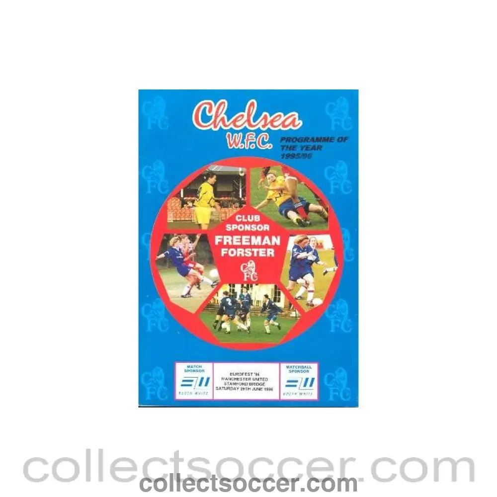 1996 - Chelsea Ladies XI v Manchester United Ladies XI official programme 29/06/1996 atChelsea - Collect Soccer